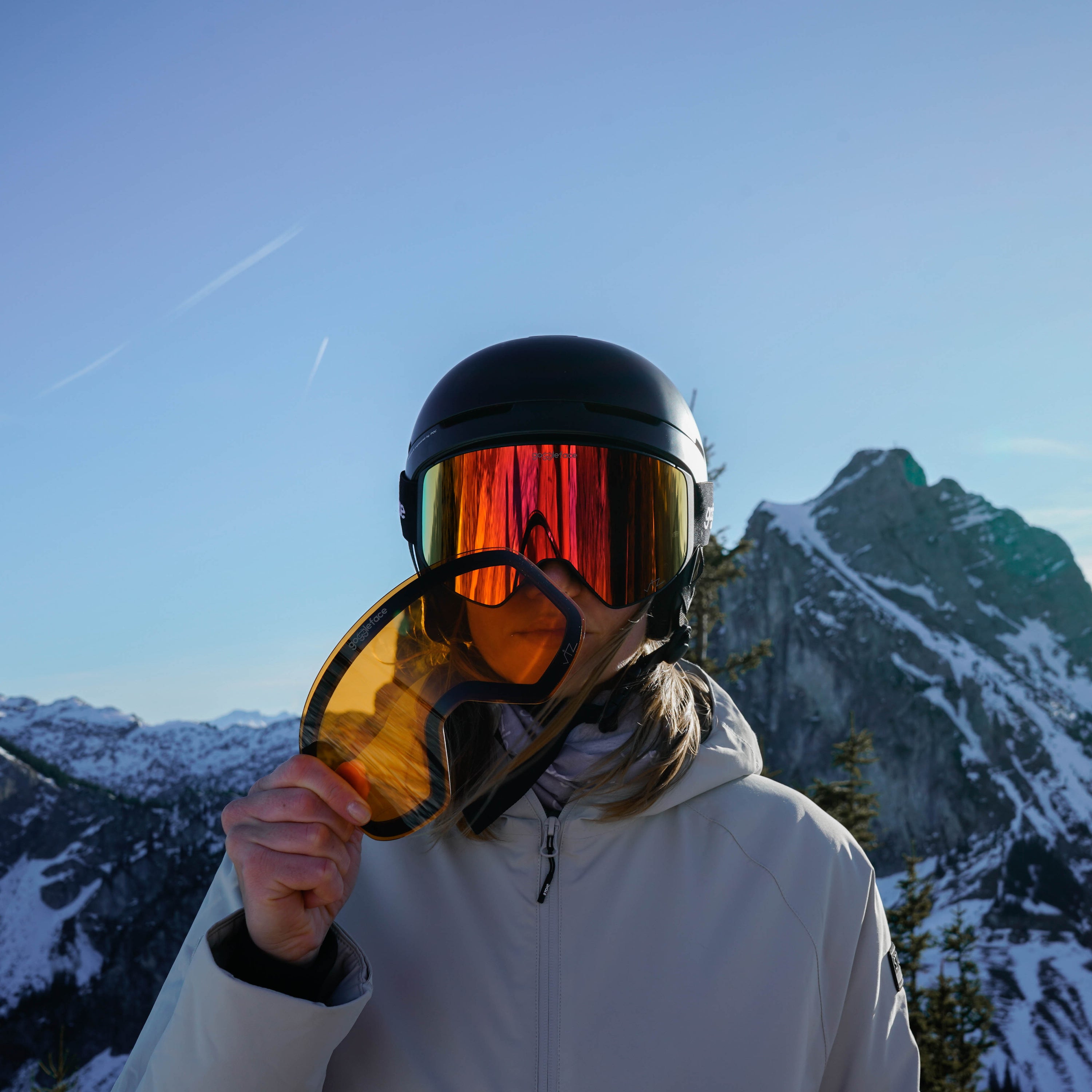 Straight-Line Pro – Skibrille mit Linsenwechselsystem & Breitem Sichtfeld