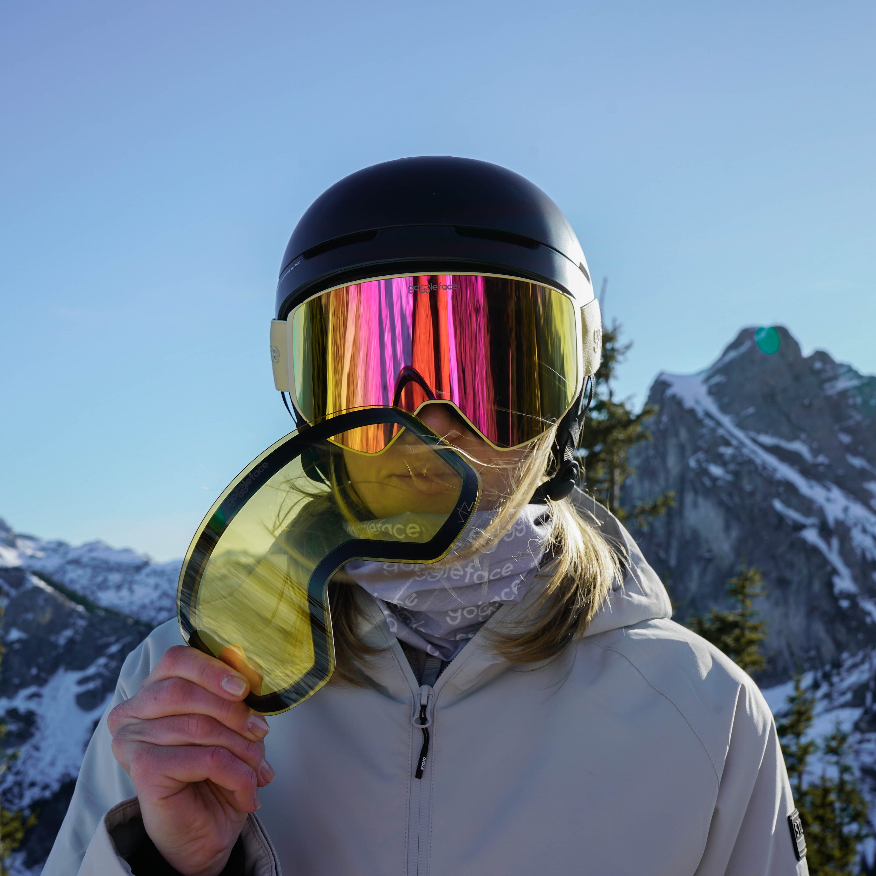 Straight-Line Pro – Skibrille mit Linsenwechselsystem & Breitem Sichtfeld
